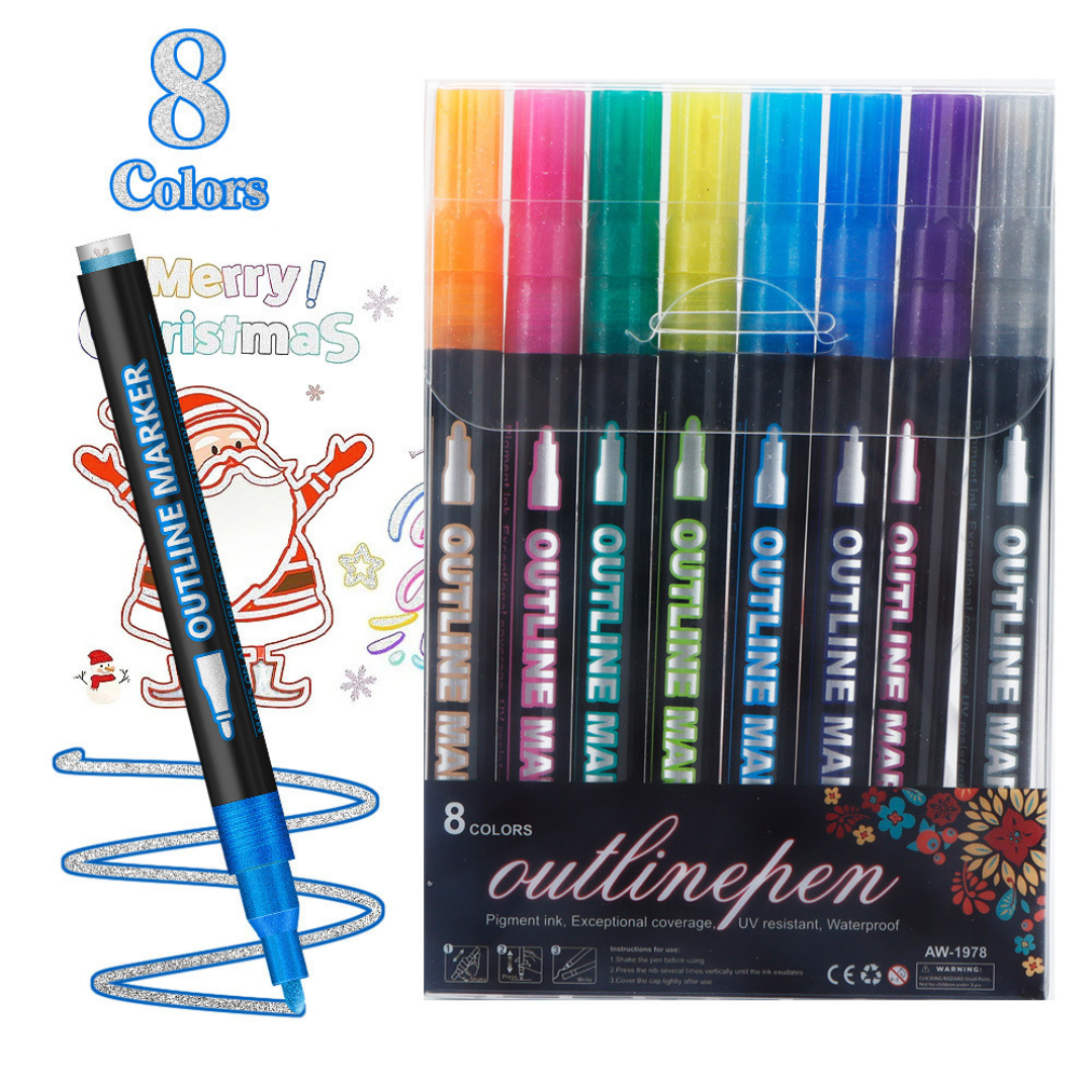 GlowPens β Neon Double-Line Outline Markers