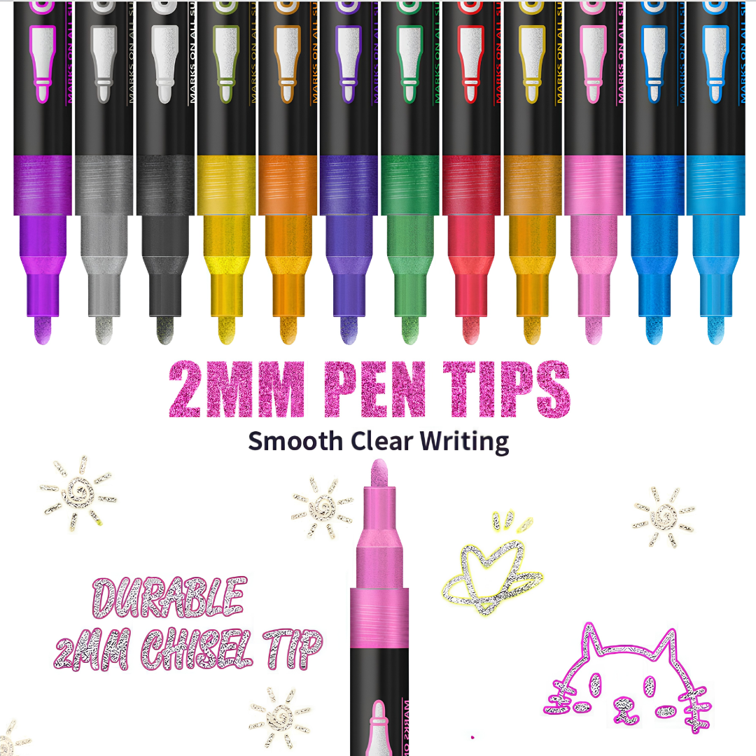 GlowPens — Neon Double-Line Outline Markers